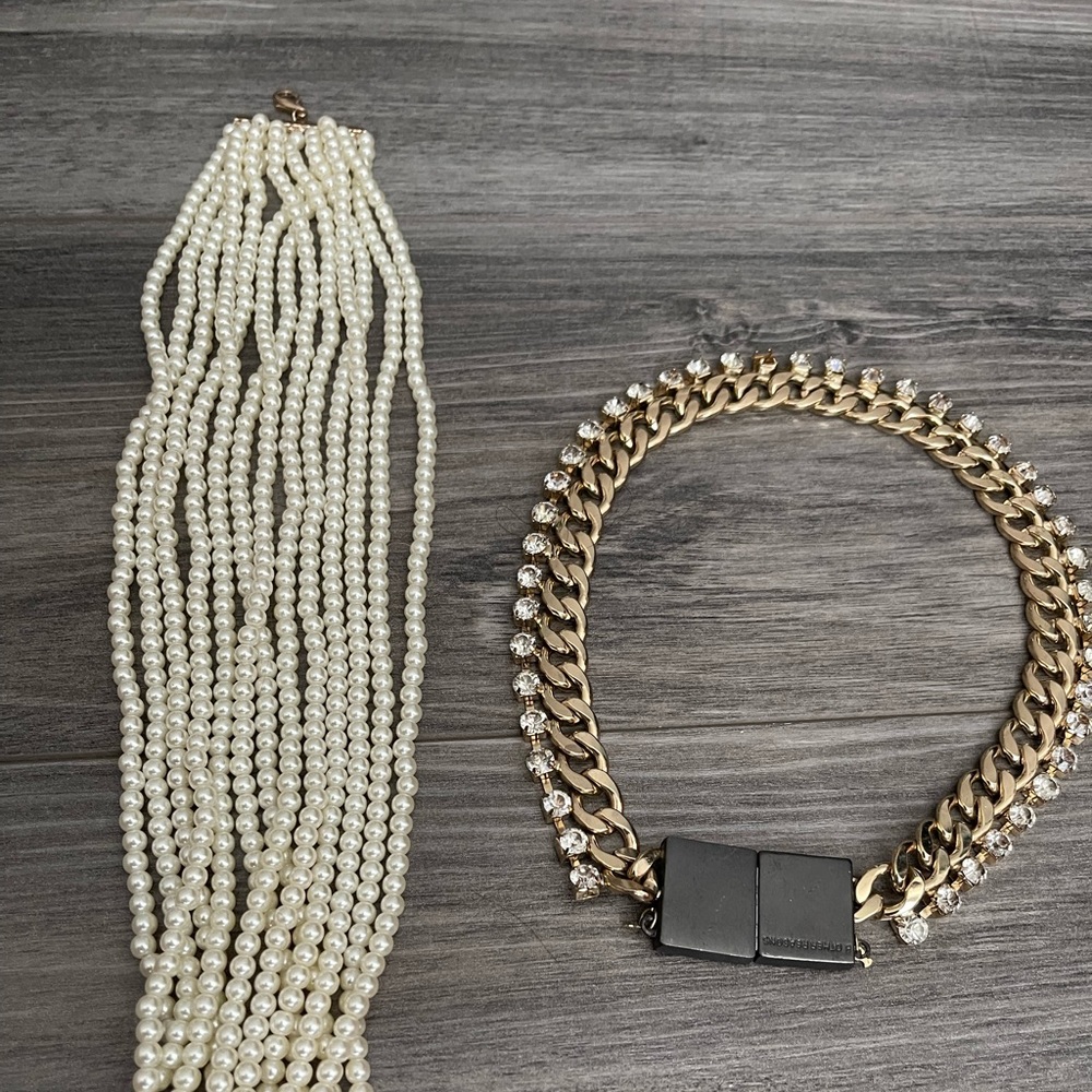 Pearl + Diamond Choker